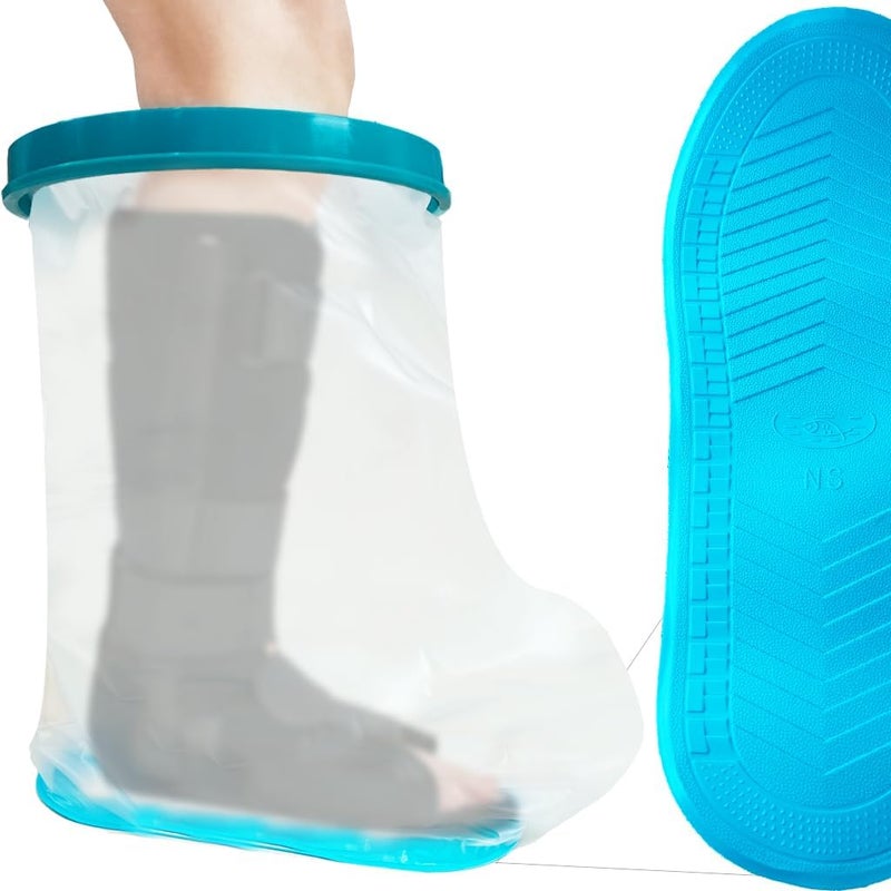 Tideshake Non-Slip Extra Wide Waterproof Leg Cast Cover for Showering, Reusable Adult Extra-Large Size Half Leg Cast Protector, Cast Bag for Shower, Cast Cover for Showering Foot - Image 1